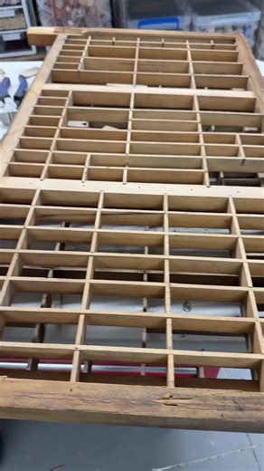 A couple antique printer drawers that I will fill with seashells. I like to put wallpaper on the back for some color. They are good to go. #crafting #elmersglue #shadowbox #seashells #repurpose