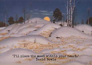 7K views · 219 reactions | "I’ll place the moon within your heart." David Bowie Oskar Bergman - Winter Moonrise, 1928. | Ravenous Butterflies | Facebook