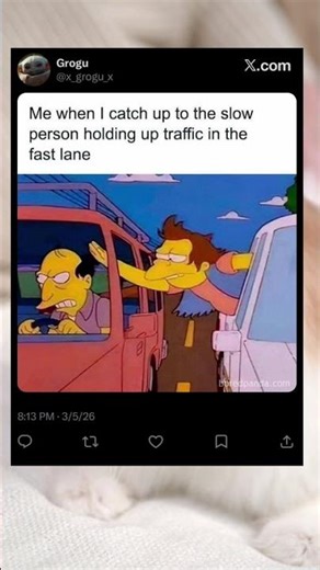 Catching up to the slow person holding up the traffic