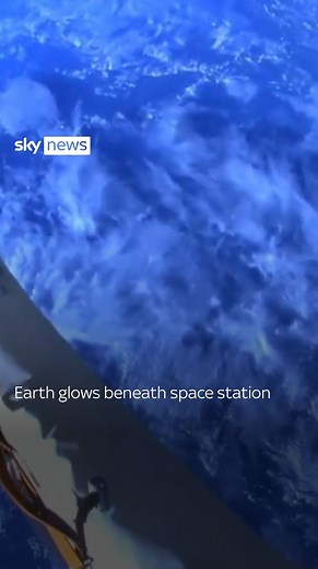 84K views · 884 reactions | 六‍Helmet camera captures mesmerising view of Earth from the International Space Station. #space #earth #nasa | Sky News | Facebook