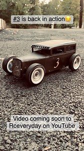 Another blast from the past! My old number 3 #rcratrod build with servo suspension, full build is on YouTube🤘 #keepitscale #rcengineering #ratrod #patina #customrc #scalerc #scaler #rccars | RCeveryday