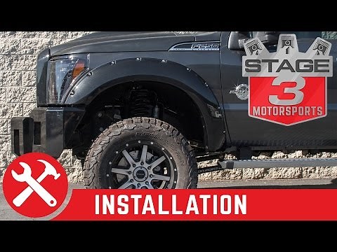 2011-2016 F250 & F350 Super Duty Bushwacker Pocket Style Fender Flares Install
