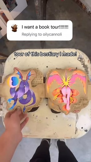 Ella Ratliff on Instagram: "It’s reversible and all in paint pen!! #bookart #medieval #art"