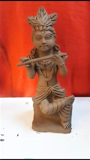 Divine Lord Krishna Playing the Handcrafted Krishna Murti 🦚 | Mesmerizing Clay Art & Devotion 🙏