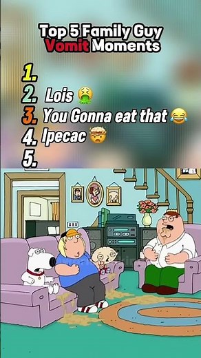 Family Guy Vomit Moments...😂#FamilyGuy #PeterGriffin #StewieGriffin #FamilyGuyReels #IconicSceneLOL