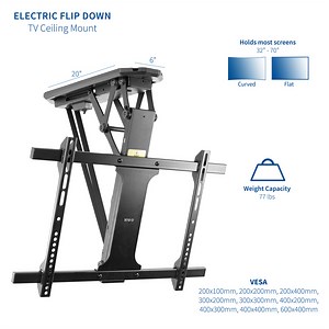Electric Flip Down Ceiling Mount for 32” to 70” TVs