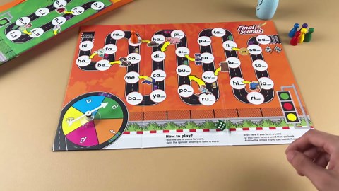 Broytain Phonics Board Games for Kids,Educational Learning CVC and CVCC Board Games for Boys and Girls,Reading and Spelling Word Games Ages 4 5 6,Classroom Travel Indoor Outdoor Family Games