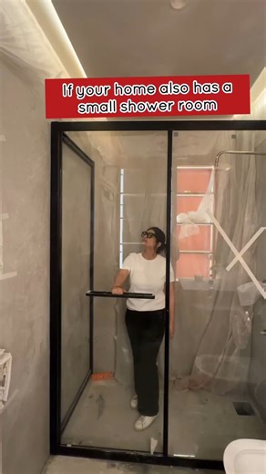 bathroom glass partition#slidingdoor #glassdivider #homedecor #interiordesign