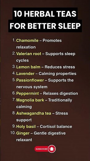 10 Herbal Teas for Better Sleep