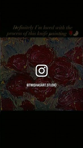 Knife painting for the first time ♥️🥀 🌹 I’m in love with this technique #art #viral #youtubeshorts
