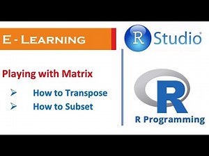 R Programming - How to Transpose and Subset a matrix