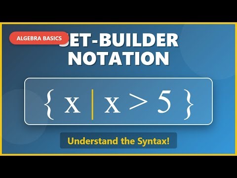 Master Set-Builder Notation in 5 Minutes | Algebra Basics