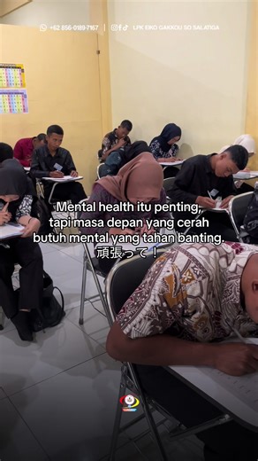 頑張ってください! Yuk buruan daftar di LPK Eiko Gakkou So Salatiga, kita masih buka pendaftaran loh, bisa langsung datang ke lpk dan pendaftarannya gratis! Mau tanya