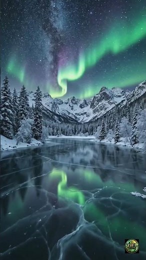 The Northern Lights Over Snow | Witness the Magical Aurora Borealis in 4K | AI Documentary #Shorts