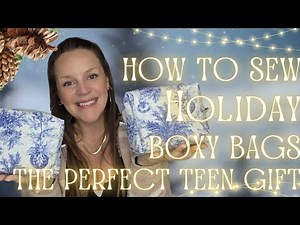 Sewing up our holiday make up bag sewing kits!! Free measurements included 🎄🥳 Beginner boxy bags!