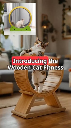 Lux Trends. Link in BIO on Instagram: "Wooden Cat Fitness Wheel: Silent Exercise Treadmill and Climbing Frame for Cats Introducing our Wooden Cat Fitness Wheel – the perfect solution for keeping your indoor cat active, healthy, and entertained. This innovative cat treadmill combines fun and fitness in a silent, wooden design, ensuring your feline friend stays engaged without causing any disturbanceOur Wooden Cat Fitness Wheel is ideal for daily use, particularly for indoor cats who require addit