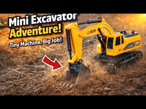🚜 Tiny Excavator, Big Mission!