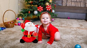 Watch Rock Stick Singing Dancing Santa Claus plush toy on Amazon Live