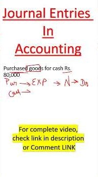 JOURNAL ENTRIES IN ACCOUNTIN #accounts #accounting