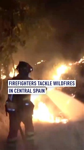 Firefighters tackle wildfires as central Spain empties out