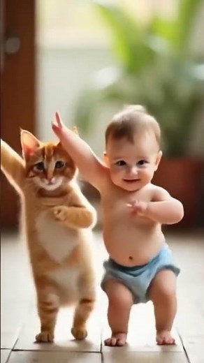 Bébé qui chante et joue avec un chat mignon 🐱💖 | Moments trop adorables