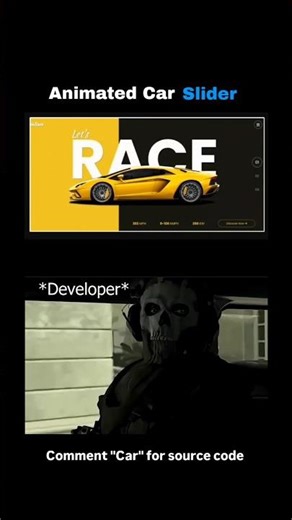 Next Level Slider Animation😍🚗 #coding #programming #javascript #python #developer #design#reels