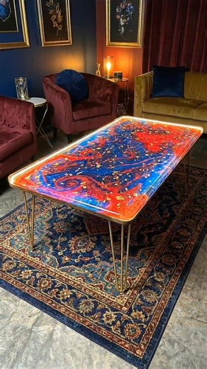 DIY Galaxy Resin Table: Moody Maximalist Decor