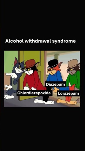 withdrawal syndrome is best treated with chlordiazepoxide, lorazepam and diazepam #healtheducation