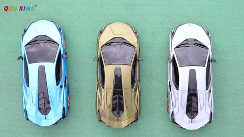QUN XING Remote Control Car 1:24 Officially Licensed 2.4GHZ Rc Cars Lambo Sport Racing Toy Car for Kids Boys 4-7 Years Birthday Gift, Blue