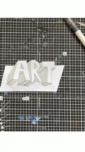 Making 3D letters is actually very easy. #tutorial #hack #art