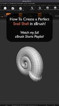 How to create a Snail 🐌 Shell in zBrush in 2 minutes