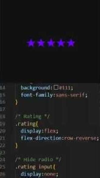 CSS Star Rating Animation ⭐ | HTML CSS Only (No JavaScript)