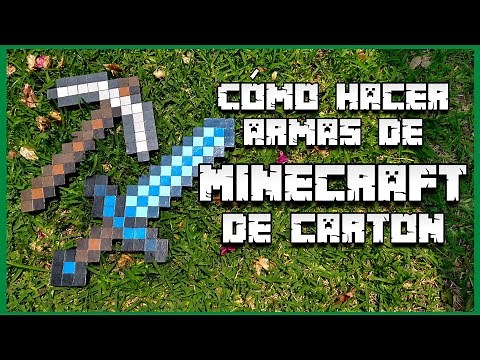 How to Make Cardboard Minecraft Weapons - DIY - Minecraft Sword and Pickaxe