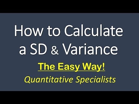 How to Calculate a Standard Deviation and Variance; Variability - Statistics