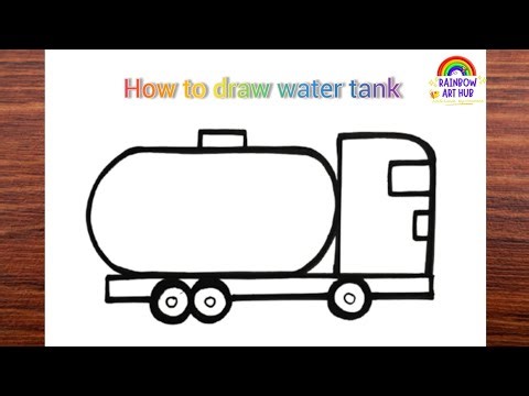 How to draw water tank easy | Step by Step Drawing for Kids | #watertankdrawing