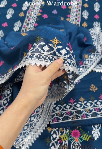 ✨CROSS STITCH LAWN 3 PIECE✨ Beautiful Outfit Handmade Style Cross Stitch Embroidery Work Lawn Shirt & Trouser With Chiffon Embroidered 4-Sided Gotta Lace Duppata 3 PC Dress 👗 🛒 For Order Link Visit Our Website Available in Bio https://aroojswardrobe.com/ 💰 Payment Method : Cash On Delivery, Bank Transfer , Jazzcash, Easypaisa Any Query Inbox 📨 Or WhatsApp : 03104301299 #fashion #dresses #viralvideos #fyp #instafashion