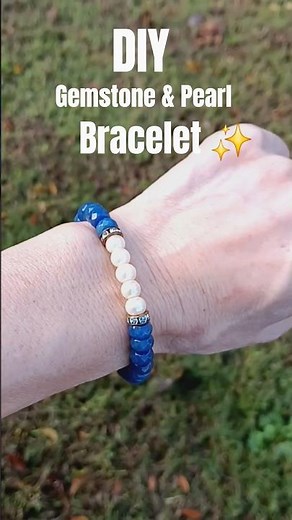 DIY Gemstone & Pearl Bracelet ✨ | Quick No-Tool Jewelry Tutorial
