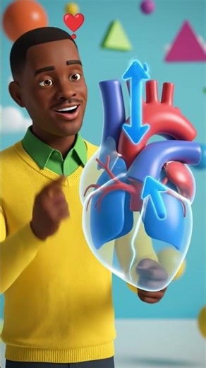 Kid Style Human Heart Animationhumanheart #heartanimation #kidsscience #shorts