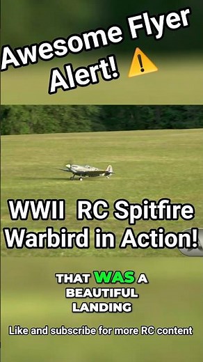 RC Spitfire Warbird Perfect Landing! 🛬 Amazing Aircraft! 😍