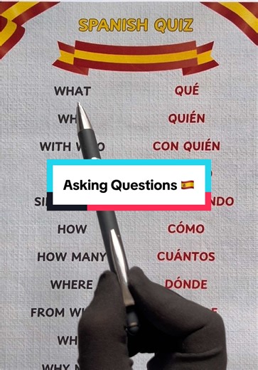 Asking questions in spanish 🇪🇸 #spanishquiz #learnspanish #easyspanish #spanish