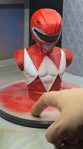 Red Ranger, 3d printed and painted #powerrangers #mmpr #3dprinting #paintmarker #redranger