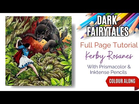 Colour Along | Dark Fairytales by Kerby Rosanes | Red Riding Hood