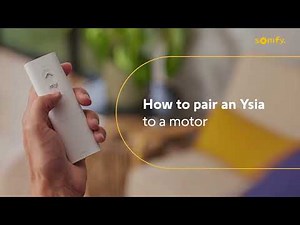 Somfy Zigbee How To: Pair an Ysia to a Motor