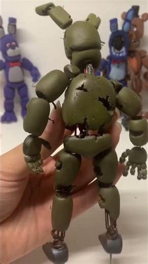 FNAF 3- spring trap details😎 💯??#fivenightsatfreddys #fnaf #springtrap #clayart #freddy