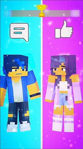 Minecraft Singing Challenge 🎶 Boys💙 vs Girls💜 #shorts