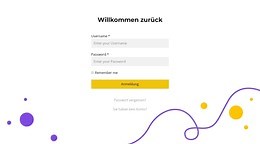 Login Formular – CSS-Vorlage von Nicepage