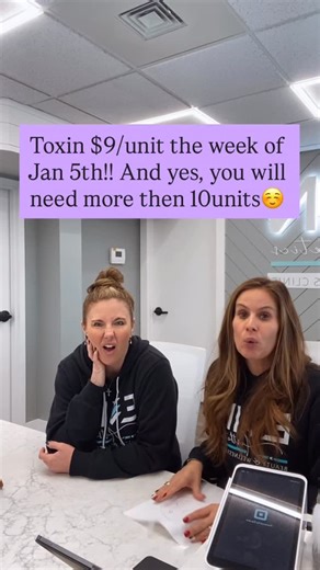 Evin Aesthetics on Instagram: "Don’t miss out on Toxin $9 unit the week of Jan 5th!! Toxin is like any other medication and has recommended doses. The recommended dose is what gives you the results you’re looking for and the duration. #toxin #dysport® #daxxify #wrinklerelaxers #smooththoselines #discount #january #evinaesthetics #billingsmt #medicalspa #nurseinjector #botox #fundraiser #videooftheday"