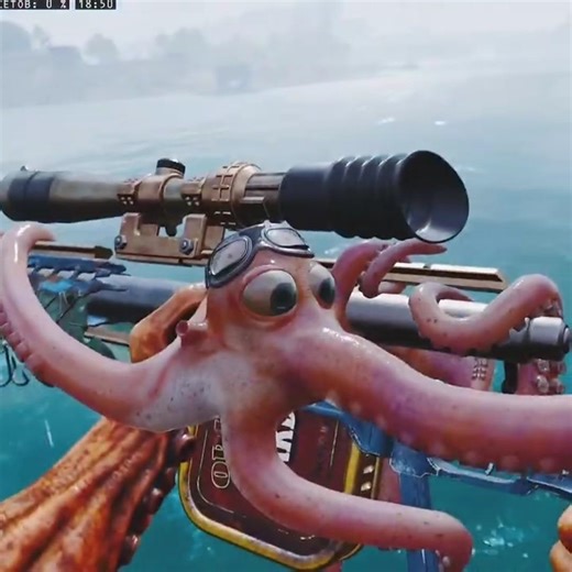 Cute realistic Octopus Mastercraft weapon inspection in cod bo6 #bo6 #mw3 #warzone #cod #callofduty