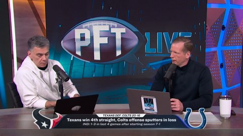 In Texans-Colts, pass interference was called on clearly uncatchable ball