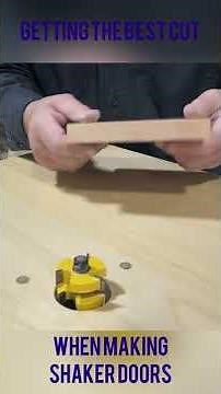 Safely cutting stiles and rails for shaker doors.